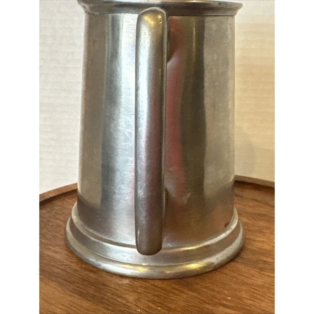 English Pewter glass bottom